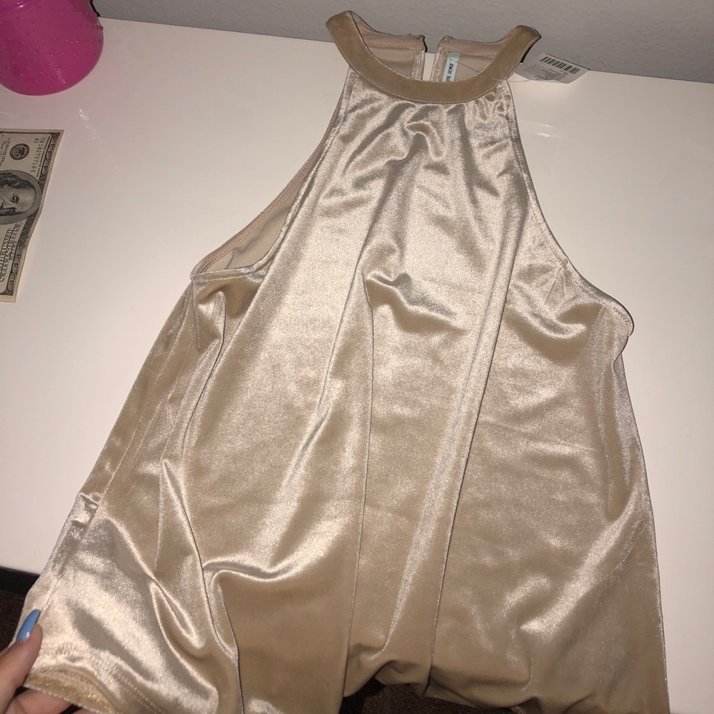 golden dress tank top